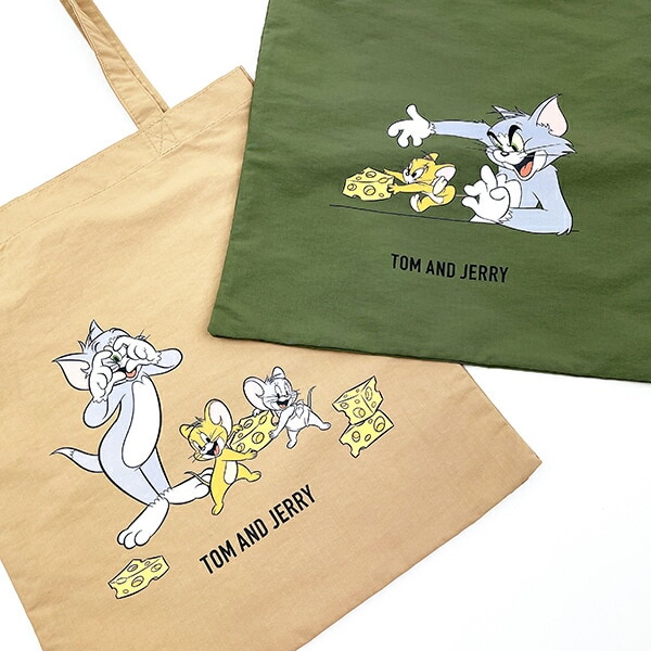 トムとジェリー トートバッグ ベージュ