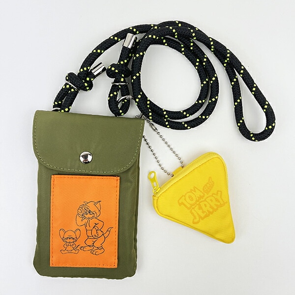 トムとジェリー フーディー ミニ ショルダーバッグ (カーキ)
