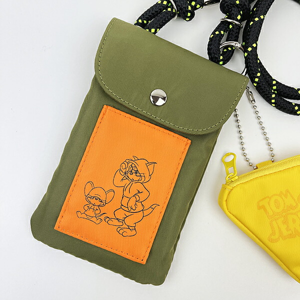 トムとジェリー フーディー ミニ ショルダーバッグ (カーキ)