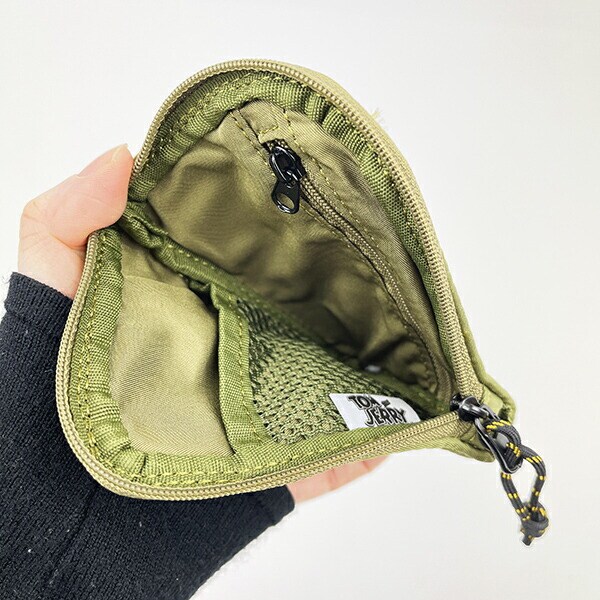 トムとジェリー フーディーミニポーチ (カーキ)