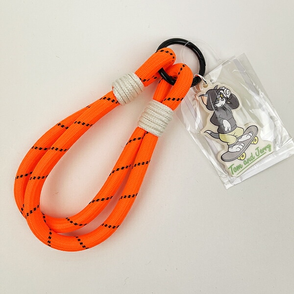 トムとジェリー スケボーモバイルハンドストラップ スマホ (オレンジ)