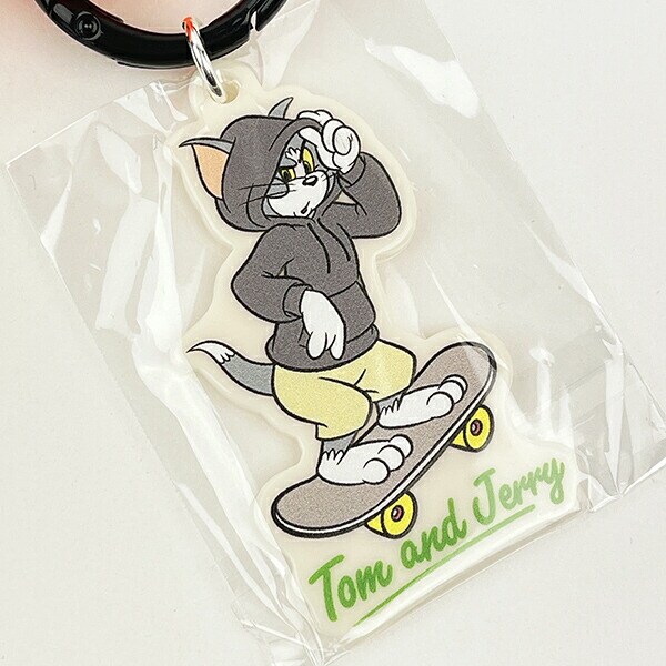 トムとジェリー スケボーモバイルハンドストラップ スマホ (オレンジ)