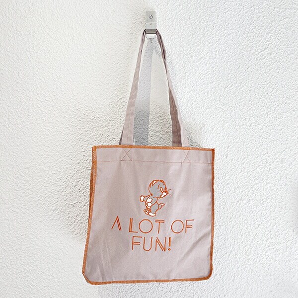 トムとジェリー ロックステッチトートバッグ(ブラウン) トムジェリ