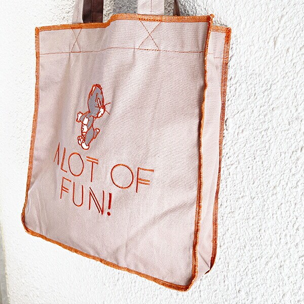 トムとジェリー ロックステッチトートバッグ(ブラウン) トムジェリ