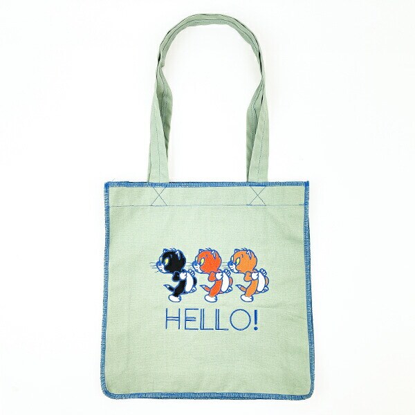 トムとジェリー ロックステッチトートバッグ(グリーン) トムジェリ