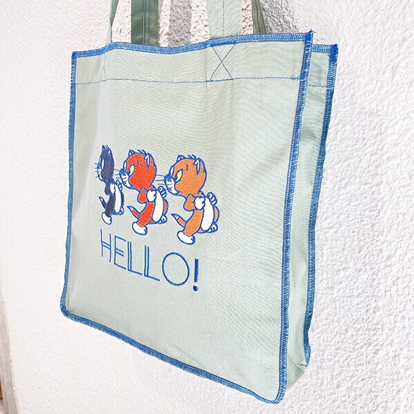 トムとジェリー ロックステッチトートバッグ(グリーン) トムジェリ