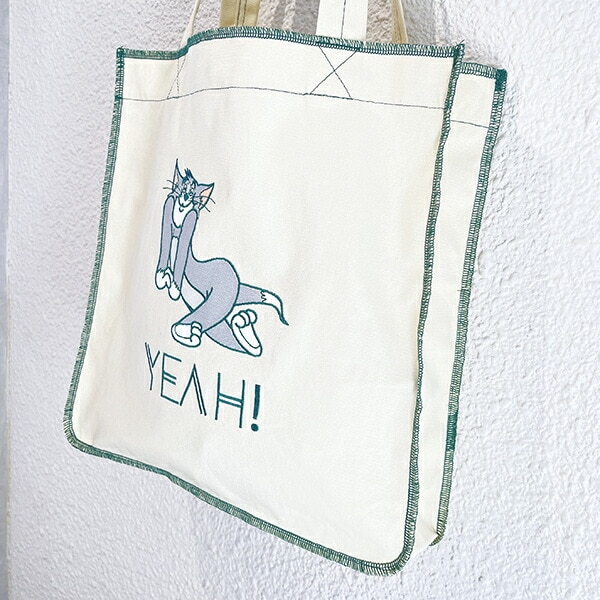 トムとジェリー ロックステッチトートバッグ(アイボリー) トムジェリ