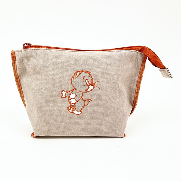 トムとジェリー ロックステッチポーチ(ブラウン) トムジェリ