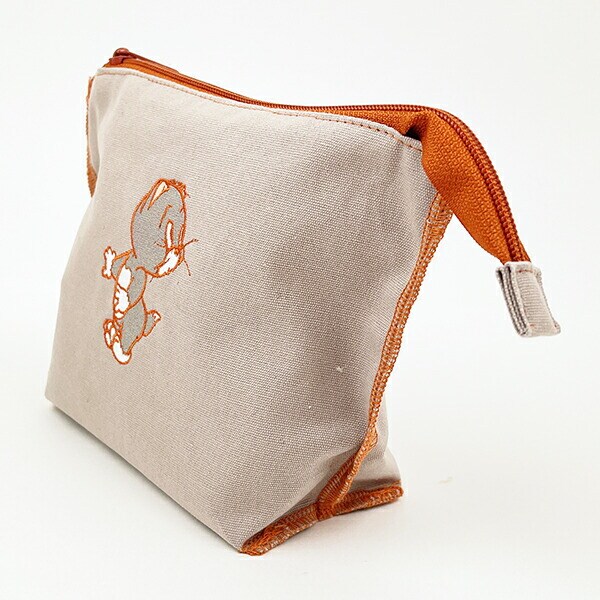 トムとジェリー ロックステッチポーチ(ブラウン) トムジェリ