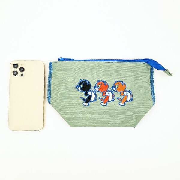 トムとジェリー ロックステッチポーチ(グリーン) トムジェリ