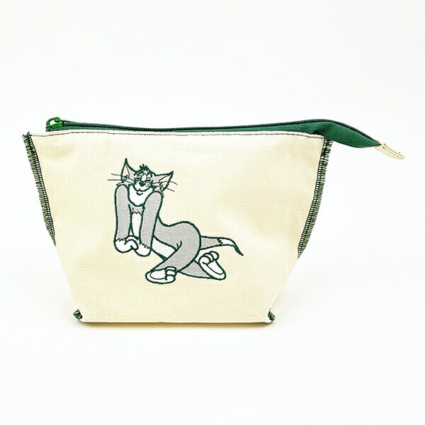 トムとジェリー ロックステッチポーチ(アイボリー) トムジェリ