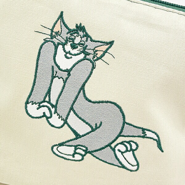 トムとジェリー ロックステッチポーチ(アイボリー) トムジェリ