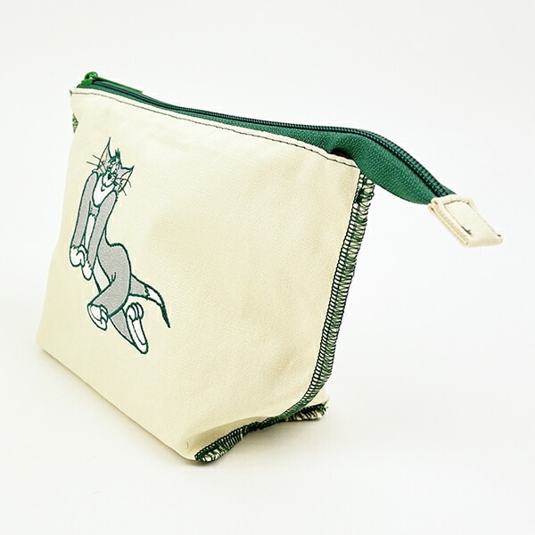 トムとジェリー ロックステッチポーチ(アイボリー) トムジェリ