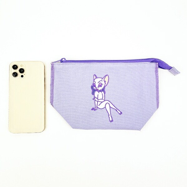 トムとジェリー ロックステッチポーチ(パープル) トムジェリ