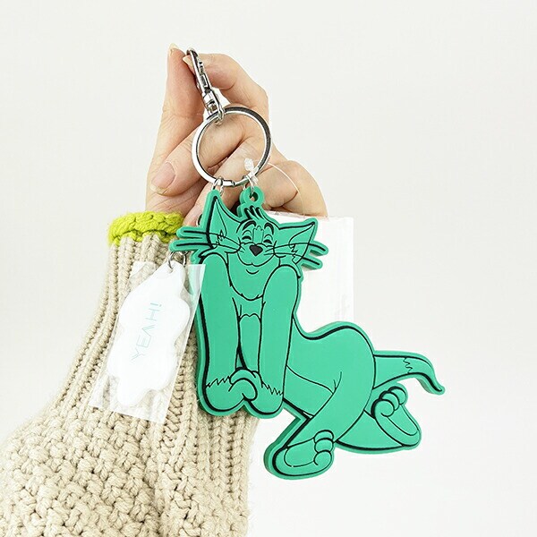 トムとジェリー ビッグラバーチャーム(グリーン) キーホルダー トムジェリ