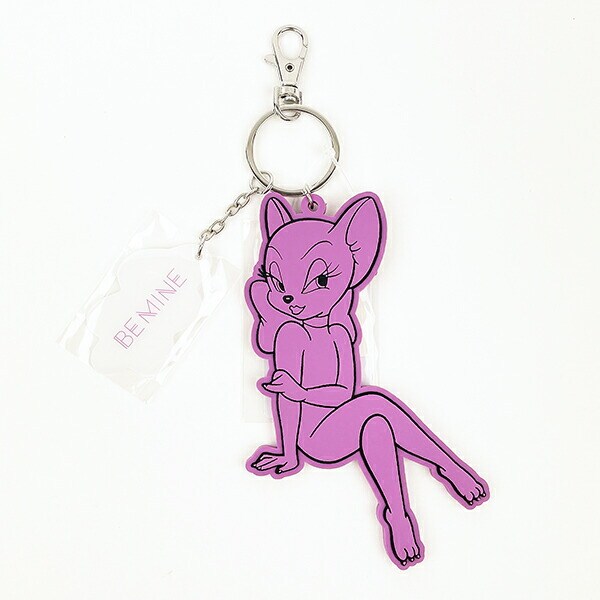 トムとジェリー ビッグラバーチャーム(パープル) キーホルダー トムジェリ