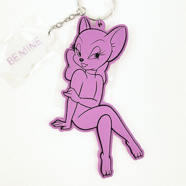 トムとジェリー ビッグラバーチャーム(パープル) キーホルダー トムジェリ
