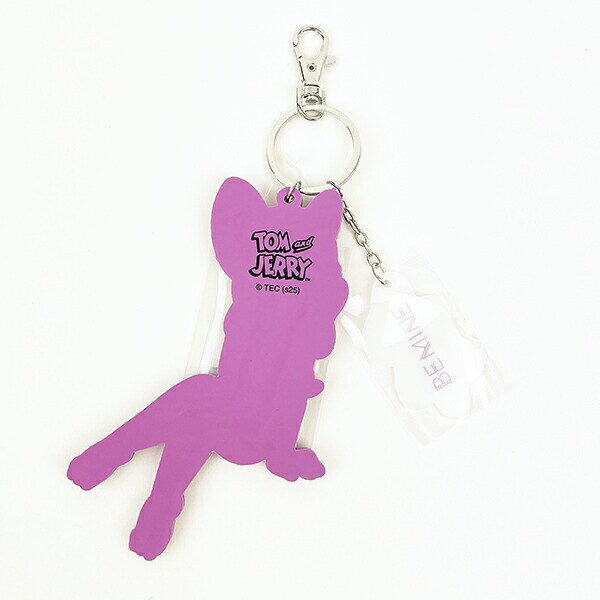 トムとジェリー ビッグラバーチャーム(パープル) キーホルダー トムジェリ