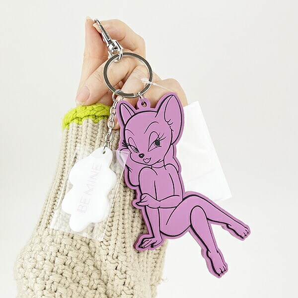 トムとジェリー ビッグラバーチャーム(パープル) キーホルダー トムジェリ