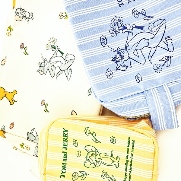 トムとジェリー ストライブトラベルポーチ(ブルー) トムジェリ
