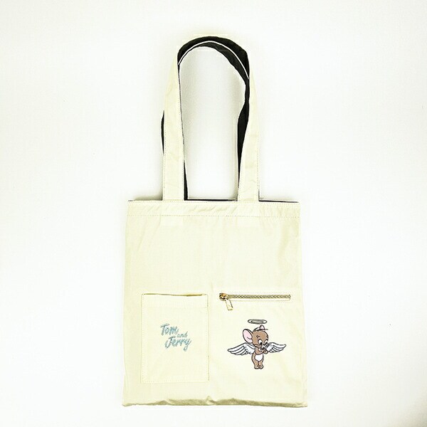 トムとジェリー ジェリー 天使と悪魔 リバーシブルトートバッグ