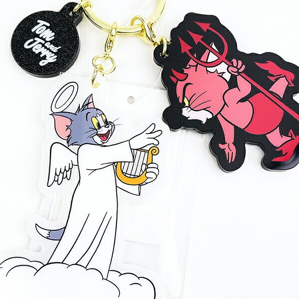 トムとジェリー トム 天使と悪魔 リバーシブルアクリルチャーム キーホルダー
