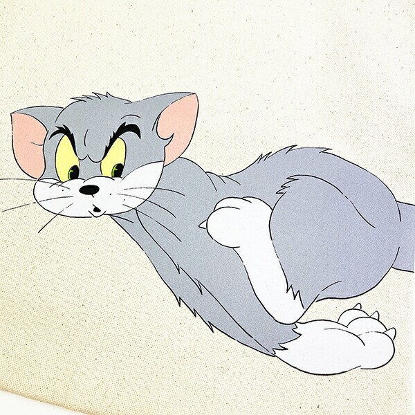 トムとジェリー レトロアート キャンバストートバッグ ブルー トムジェリ