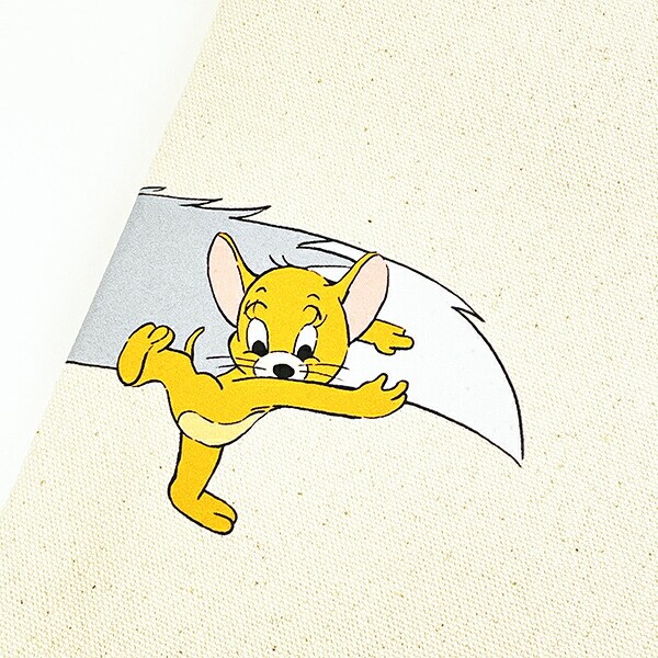 トムとジェリー レトロアート キャンバストートバッグ ブルー トムジェリ