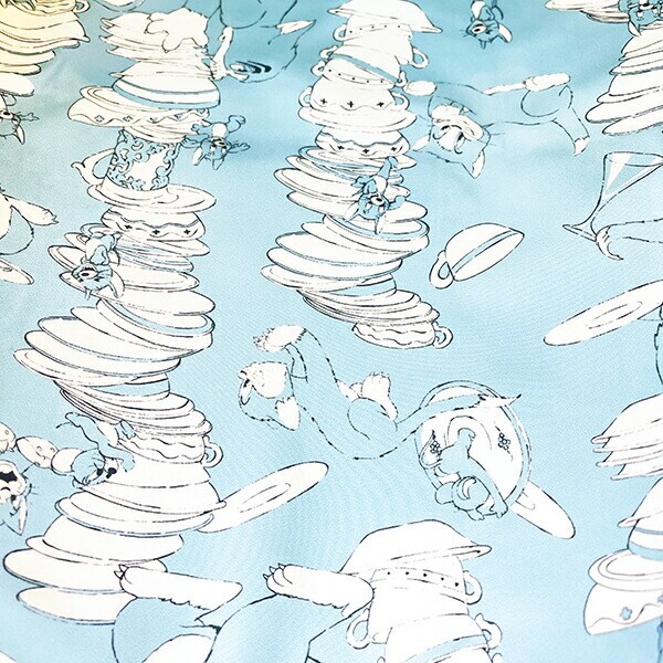 トムとジェリー レトロアート キャンバストートバッグ ブルー トムジェリ