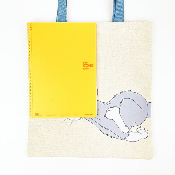 トムとジェリー レトロアート キャンバストートバッグ ブルー トムジェリ