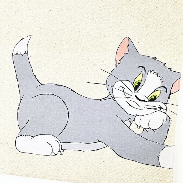 トムとジェリー レトロアート キャンバストートバッグ グリーン トムジェリ