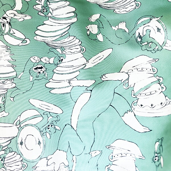 トムとジェリー レトロアート キャンバストートバッグ グリーン トムジェリ