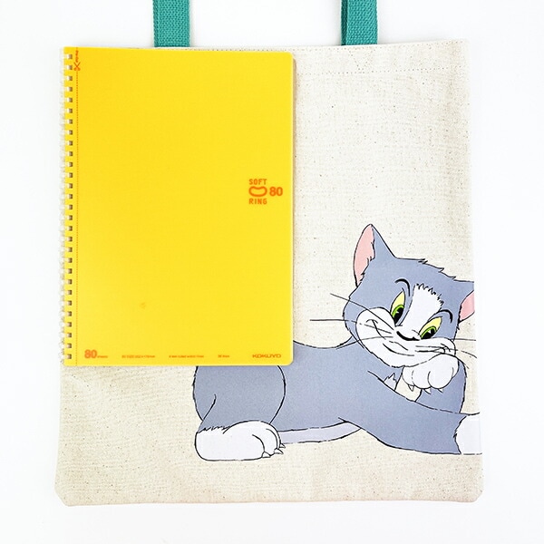 トムとジェリー レトロアート キャンバストートバッグ グリーン トムジェリ