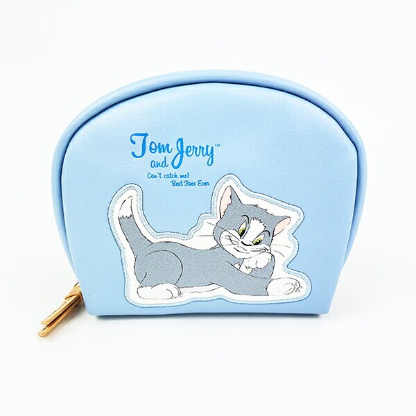 トムとジェリー レトロアート ポーチ ブルー トムジェリ