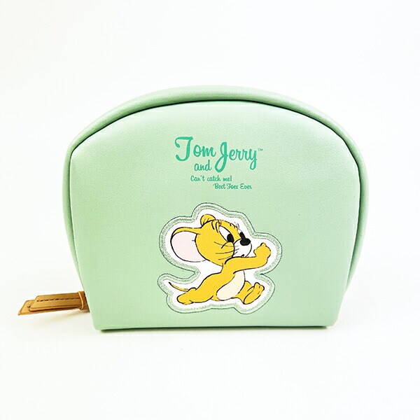 トムとジェリー レトロアート ポーチ グリーン トムジェリ