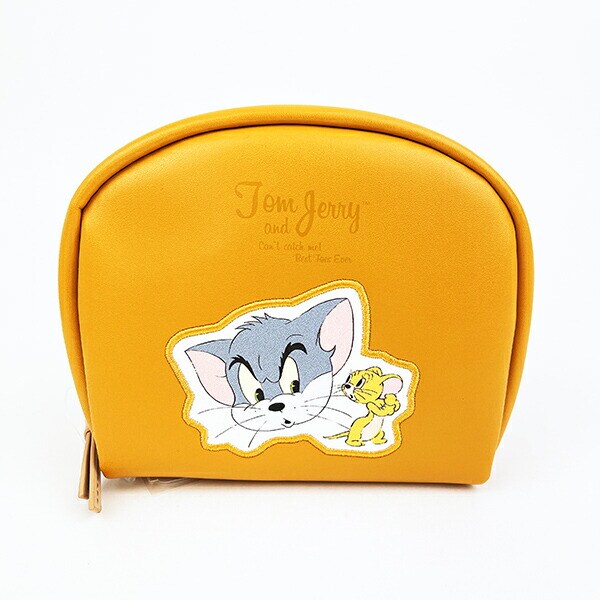 トムとジェリー レトロアート ポーチ オレンジ トムジェリ