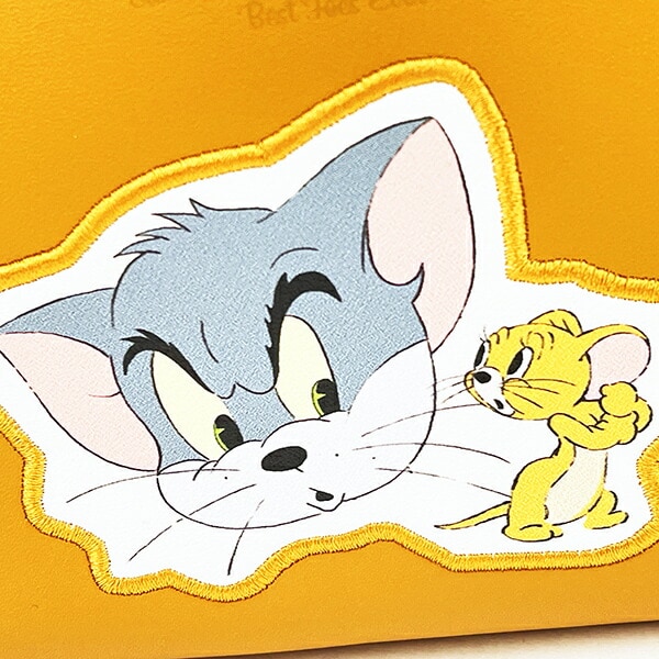 トムとジェリー レトロアート ポーチ オレンジ トムジェリ