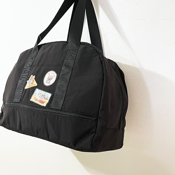 トムとジェリー トラベルセパレートボストンバッグ ブラック トムジェリ