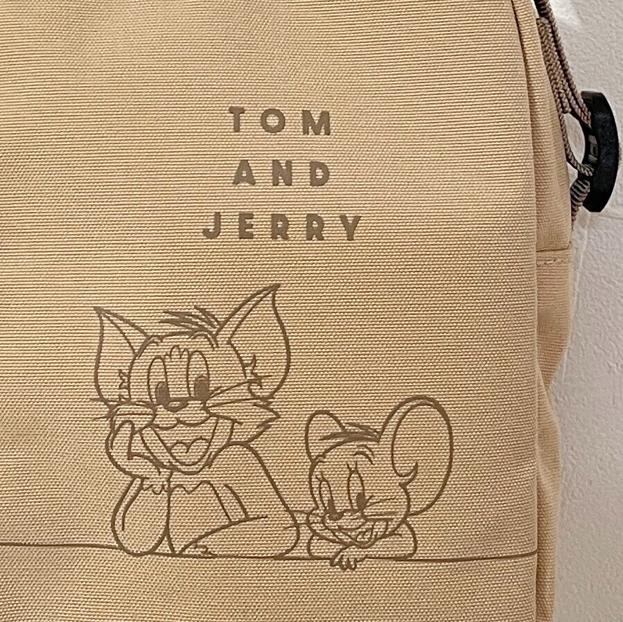 トムとジェリー スクエアボックスショルダーバッグ (アイボリー)