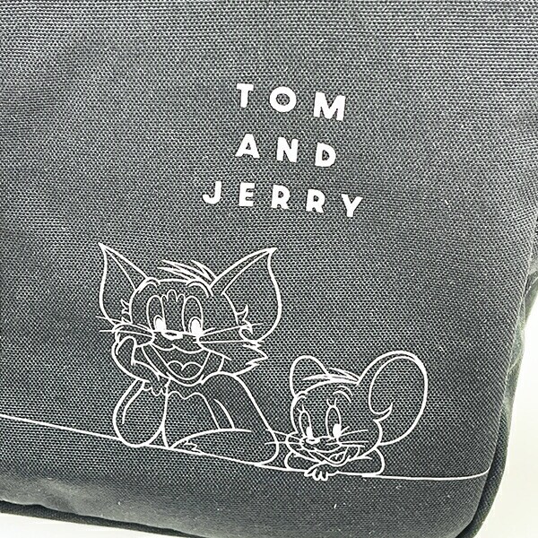 トムとジェリー スクエアボックスショルダーバッグ (ブラック)