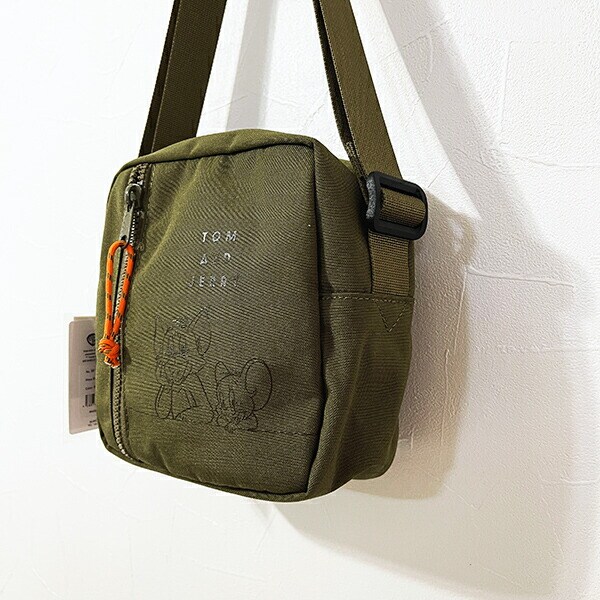 トムとジェリー スクエアボックスショルダーバッグ (カーキ)