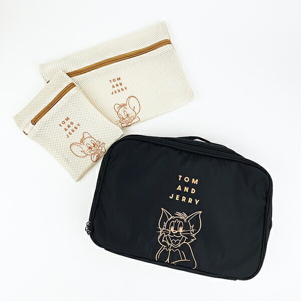 トムとジェリー トラベルポーチセット (ブラック) 旅行