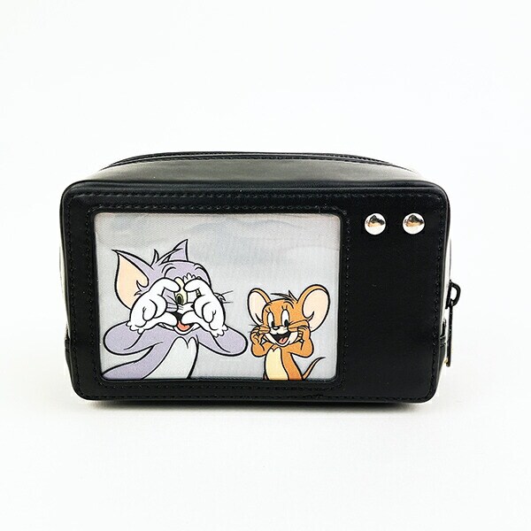 トムとジェリー デジカメポーチ ブラック トムジェリ