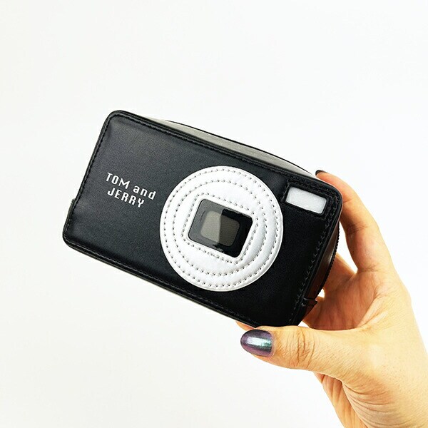トムとジェリー デジカメポーチ ブラック トムジェリ