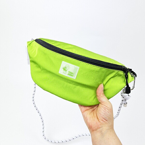 トムとジェリー マッスル カラーボディバッグ グリーン ウエストポーチ 推し活 トムジェリ