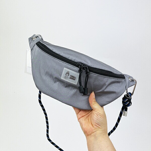 トムとジェリー ドルーピー カラーボディバッグ グレー ウエストポーチ 推し活 トムジェリ