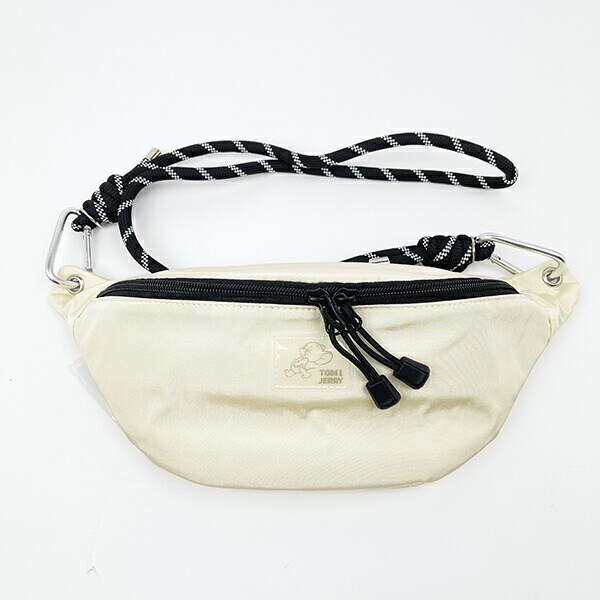 トムとジェリー タフィー カラーボディバッグ ホワイト ウエストポーチ 推し活 トムジェリ