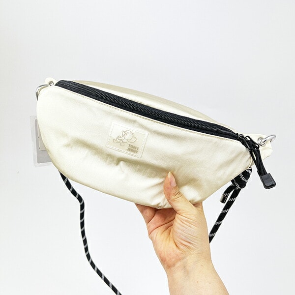 トムとジェリー タフィー カラーボディバッグ ホワイト ウエストポーチ 推し活 トムジェリ