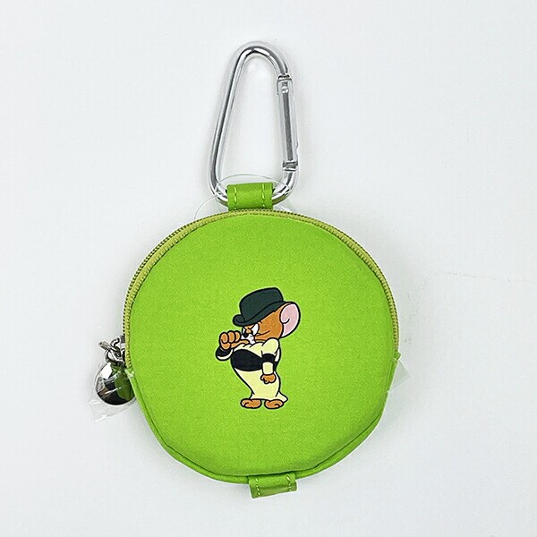 トムとジェリー マッスル カラーサークルポーチ グリーン 推し活 トムジェリ