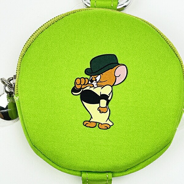 トムとジェリー マッスル カラーサークルポーチ グリーン 推し活 トムジェリ